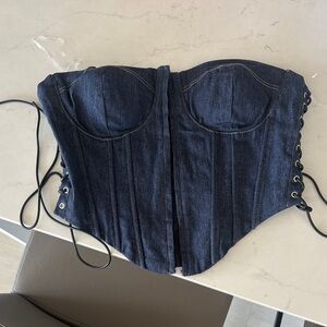 Fashion Nova Blue Denim Top